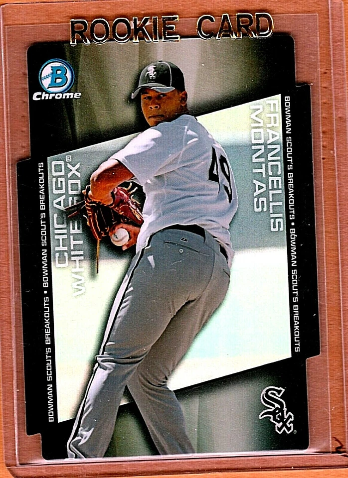 2014 bowman chrome "FRANKIE MONTAS" DIE CUT, REFRACTOR,"bowman scouts breakouts" - Image 1 of 2
