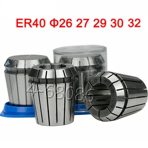 5 piezas ER40 Φ26 27 29 30 32 mm mandril de cuello para fresadora máquina de grabado CNC herramienta - Imagen 1 de 2