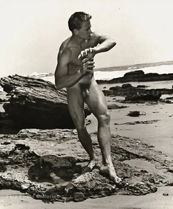 1951 BRUCE BELLAS Of L.A. Vintage Male Nude Ben Montgomery Photo Engraving 12X16 - Picture 1 of 1