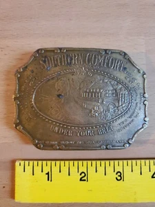 VINTAGE 1970s Belt Buckle SOUTHERN COMFORT UNDER YOUR BELT - Lewis Buckles USA - Picture 1 of 11