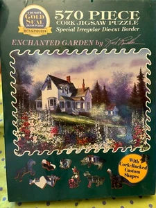 Bits And Pieces Gold Seal Enchanted Garden Cork 18X24 Puzzle 570 Pieces NEW! - Picture 1 of 3