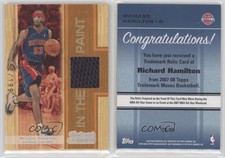 2007-08 Topps Trademark Moves Relics Orange In the Paint /199 Richard Hamilton