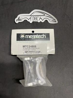 Megatech Vintage RC Car Part # MTC24808 Silver Alum. C-Hub Set Terra Crusher - Image 1 of 2