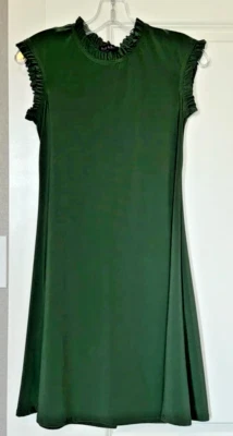 Nicole Miller 军绿色连衣裙女式 XS — 第 1/4 张图片