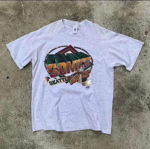 Vintage Seattle SuperSonics NBA Basketball Graphic Shirt Logo 7 Cover