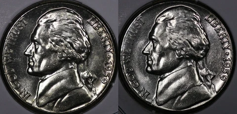 1959 P&D Jefferson Nickel(s) Choice BU (2) Coins Cover