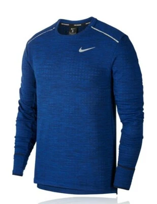 NIKE MEN'S RUNNING LONG SLEEVE THERMA  SPHERE 3.0  TOP BV4707 451 BLUE XL - Image 1 of 4