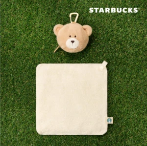 LTD STARBUCKS BEARISTA HAND TOWEL POUCH KEYRING PORTABLE HYGIENIC KOREA MD 2025 - Picture 1 of 8