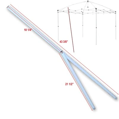 FOR OZARK TRAIL FIRST UP for Ozark Trail Simple Push 10x10 Instant Canopy Lower Peak Truss Bar Part White