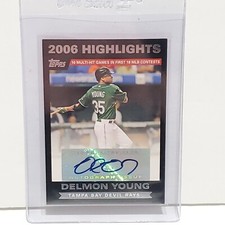Delmon Young 2007 Topps 2006 Highlights Autograph Autographed Auto Card