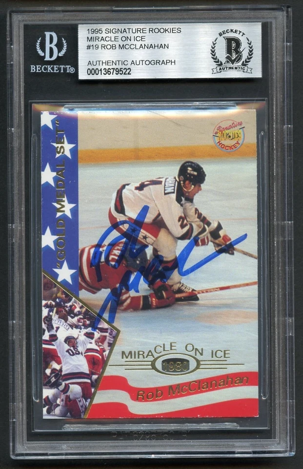 Rob Mcclanahan #19 signed autograph 1995 Signature Rookie Miracle on Ice BAS - Image 1 of 1