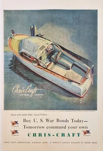 Chris Craft Boat Corporation 1944 vintage anuncio expreso crucero - Imagen 1 de 1