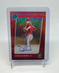 2021 Donruss Optic Spencer Howard Rated Rookie Red Mojo Prizm RC AUTO 44/99 - Picture 1 of 2