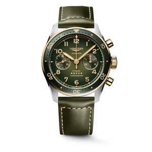Longines Spirit Flyback Chronograph 42mm Green Dial Watch L3.821.5.53.2 - Picture 1 of 1