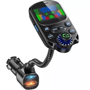 Car Bluetooth FM Transmitter Radio MP3 Wireless Adapter Hands-Free 3Port Charger - Picture 1 of 7