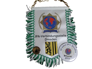 Polizei-Wimpel IPA Verbindungsstelle Dresden ca 14x18 cm - Bild 1 von 1