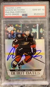 2022-23 Series 1 Debut Dates #DD-23 Mason McTavish PSA 10 AUTO - Picture 1 of 1