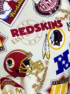 NFL Washington Redskins Shirt Tan Large Camp All Over Logo Print Football NFC - Picture 1 of 15