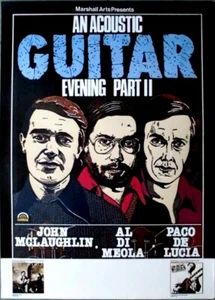 JOHN McLAUGHLIN - 1980 - In Concert - Al Di Meola - Paco de Lucia - Poster - Picture 1 of 1