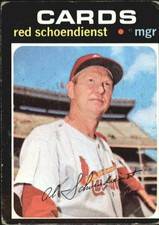 1971 Topps Card #239 Red Schoendienst St. Louis Cardinals A12740 - GOOD