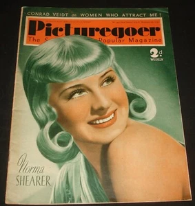 PICTUREGOER FILM STAR MAG 1939 NORMA SHEARER COVER - Picture 1 of 4