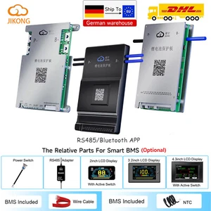 Batería inteligente BMS con balanceador activo BT/RS485/LCD JK 4S-24S 40A-300A Li-ion LiFePo4 - Imagen 1 de 41