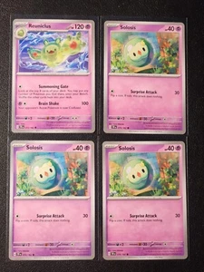 Reuniclus 072/162 & 3x Solosis 070/162 Pokemon card SV Temporal Forces NM - Picture 1 of 1