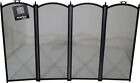 4 PANEL FIREGUARD SCREEN PROTECTOR FOLDING COVER SAFETY FIREPLACE SPARK SHIELD