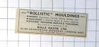 1938 Rolls Razor Ltd Cricklewood Broadway Mouldings