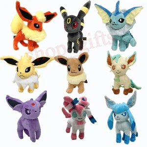 9X Eevee Plush Umbreon Espeon Vaporeon Leafeon Flareon Sylveon Glaceon Soft Toy - Picture 1 of 7