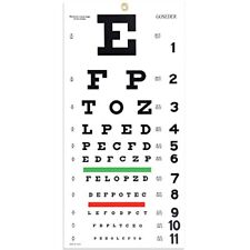 Snellen Eye Chart Eye Charts for Eye Exams 20 Feet 22×11 Inches Low Vision Ey...