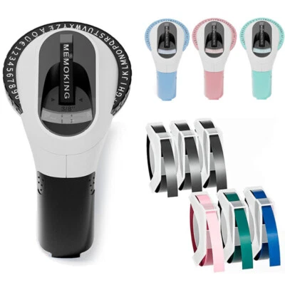 Phomemo E975 Embossing Label Maker Hand-Etikettengerät mit 6 Etikettenbändern