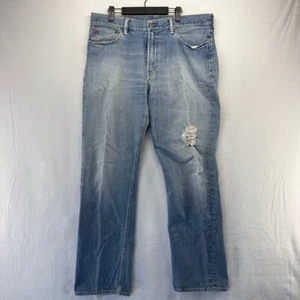 Ralph Lauren Jeans men's 36x34 Blue Denim Whisker Faded Distressed Classic 867 - Picture 1 of 12