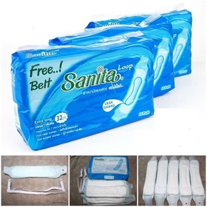 3x NAPKINS SANITARY LOOPED POSTPARTUM PATIENTS AFTER SURGERY FREE BELT 30 PADS. - Bild 1 von 8