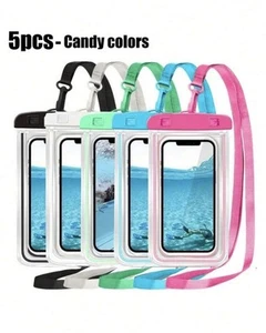 5 Packs Universal Waterproof Phone case WATERPROOF PHONE POUCH - Picture 1 of 14