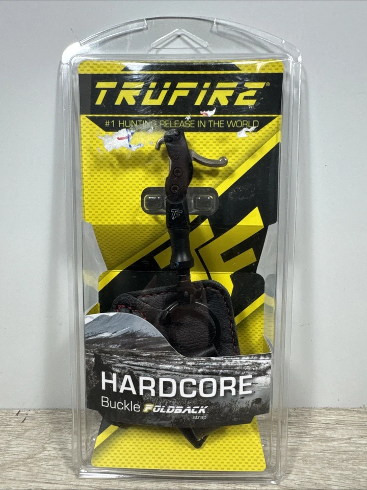 TruFire Hardcore Buckle Foldback Strap Compound Bow Index Release HDBBLKF NEW - Image 1 of 4
