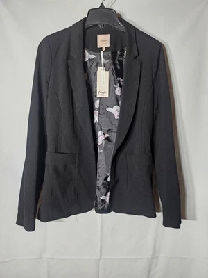 Blazer Candies negro con forro floral nuevo con etiquetas, mediano. Foto 1 de 4
