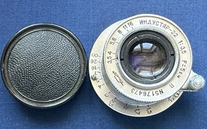 Lens Industar-22 Red P 3,5/50 M39 Vintage Rangefinder Lens ussr for FED Leica - Picture 1 of 7