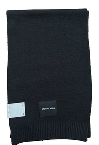 Neu mit Etikett Michael Kors schwarzer Damenschal mit Logo-Patch - Bild 1 von 4