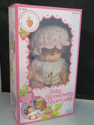 Muñeca bebé Kenner 1982 vintage Strawberry Shortcake Blow Kiss suelta en caja Foto 1 de 4