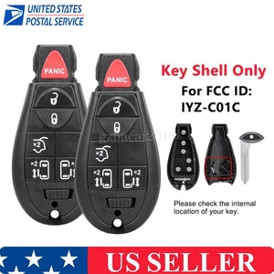 2 For 2016 2017 2018 2019 2020 Dodge Grand Caravan Remote Key Fob Shell Case Pad - Picture 1 of 7