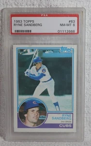 1983 Topps RYNE SANDBERG #83 PSA NM-MT 8 Chicago Cubs  - Picture 1 of 3