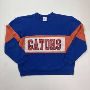 Vintage Nutmeg Mills Florida Gators Sweatshirt Medium Orange White Made USA 80's - Picture 1 of 8
