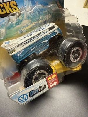 2021 HOT WHEELS MONSTER TRUCKS CRASH LEGENDS VW DRAG BUS WITH FLAMES - Image 1 of 4