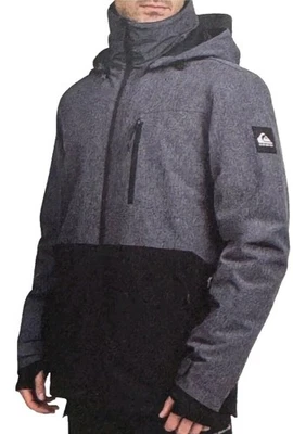 QUIKSILVER MEN'S SNOW JACKET. VISOR ON HOOD, WATER RESISTANT. - Image 1 of 4