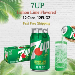 7UP Sugar Soda Fizzy Drink, Refreshing Lemon Lime Flavor, 12 Oz. Pack of 12 Cans - Picture 1 of 6