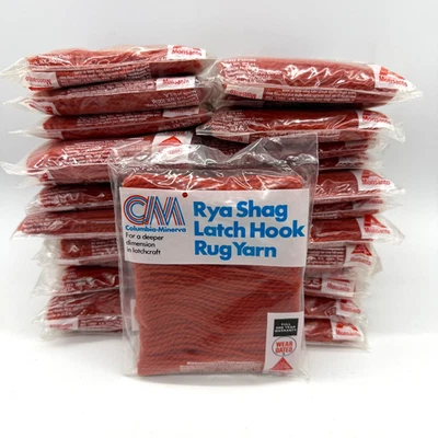 x27 Columbia Minerva #3215 Rust Orange 320pcs Latch Hook Rug Yarn Acrylic Foto 1 de 4