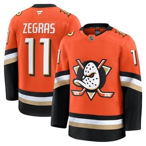 Camiseta deportiva premium para hombre Fanatics Trevor Zegras naranja Anaheim Ducks Home - Imagen 1 de 3