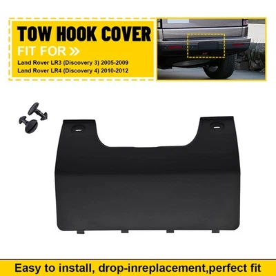 Car Rear Bumper Tow Towing Eye Hook Cover W/ Clips Fit For Land Rover LR3 LR4 US - Image 1 of 4
