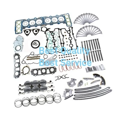 Valves Piston Timing Chain Engine Rebuilding Kit For VW Touareg AUDI A4 S4 Q5 Q7 - Изображение 1 из 4